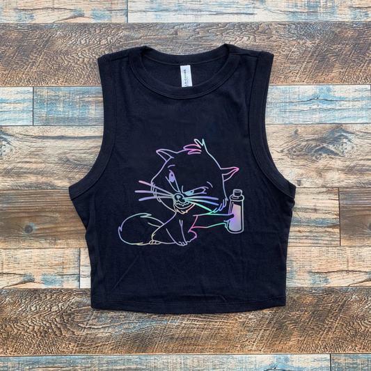 Magical Yzma Cat Outline Crop Shirt