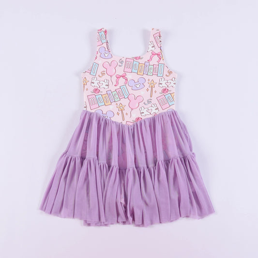 Magical Park Style Girls Twirl Tutu Active Dress