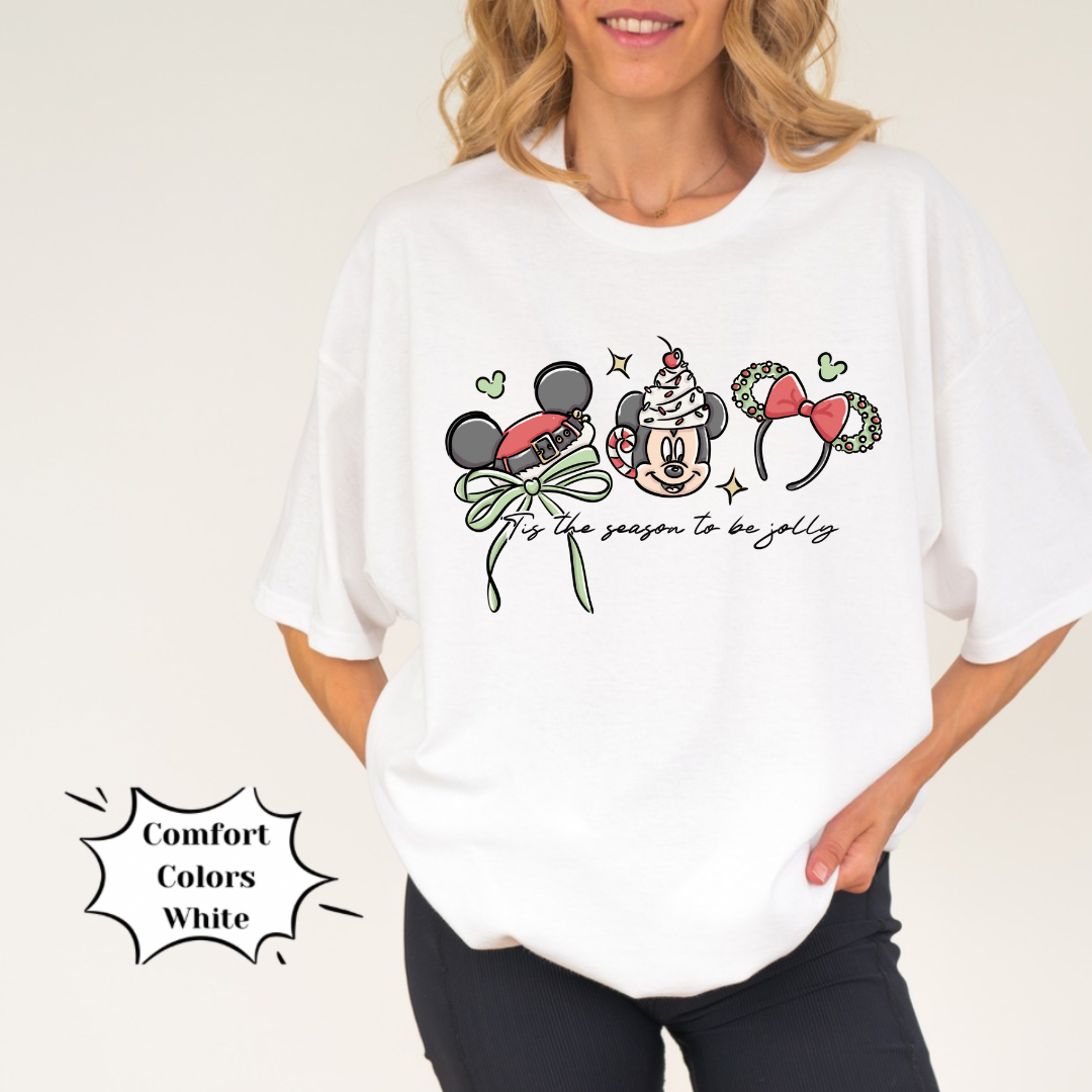 Magical Christmas Jolly Mouse Headband Shirt