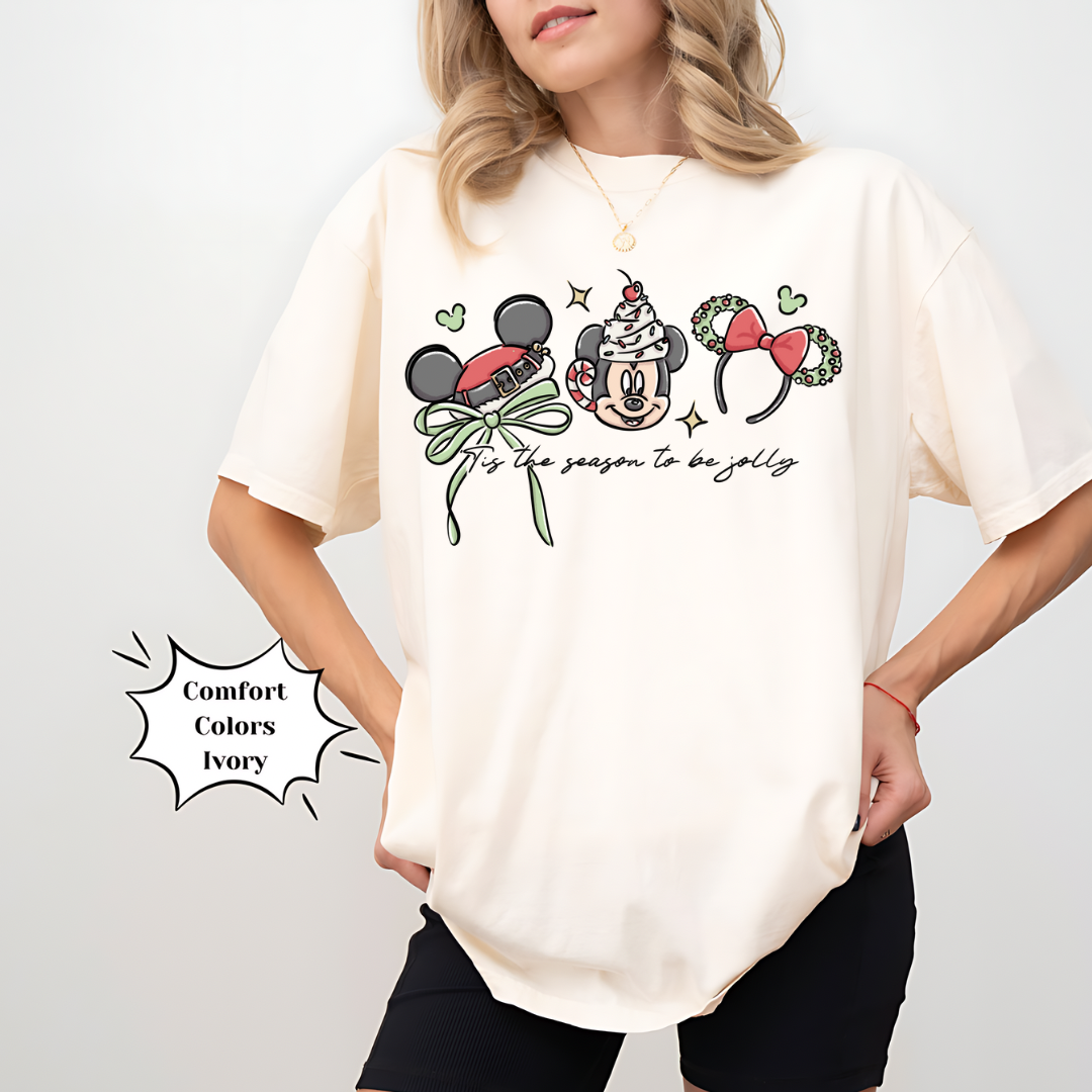 Magical Christmas Jolly Mouse Headband Shirt