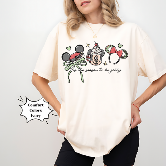 Magical Christmas Jolly Mouse Headband Shirt