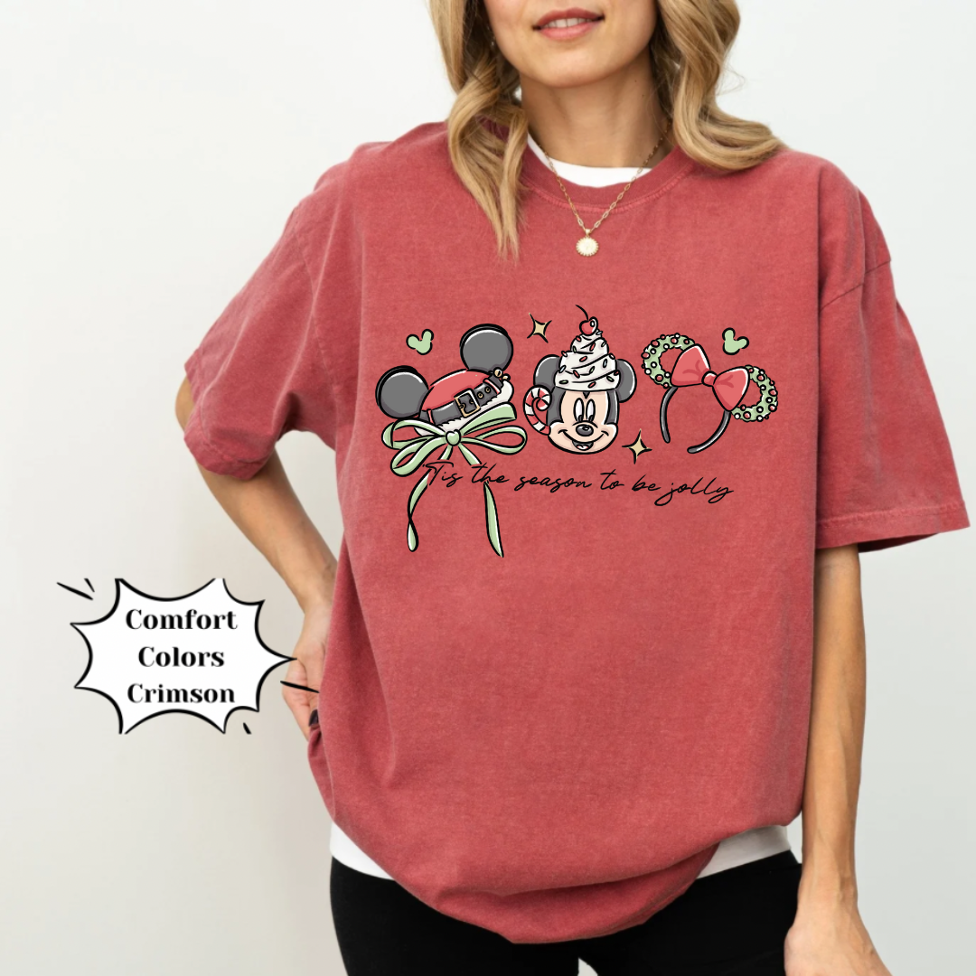 Magical Christmas Jolly Mouse Headband Shirt