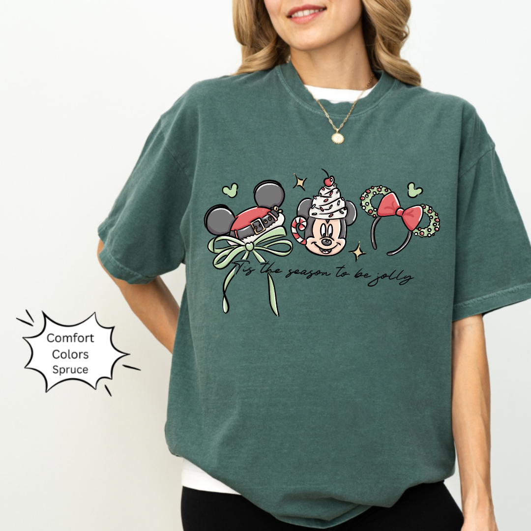 Magical Christmas Jolly Mouse Headband Shirt