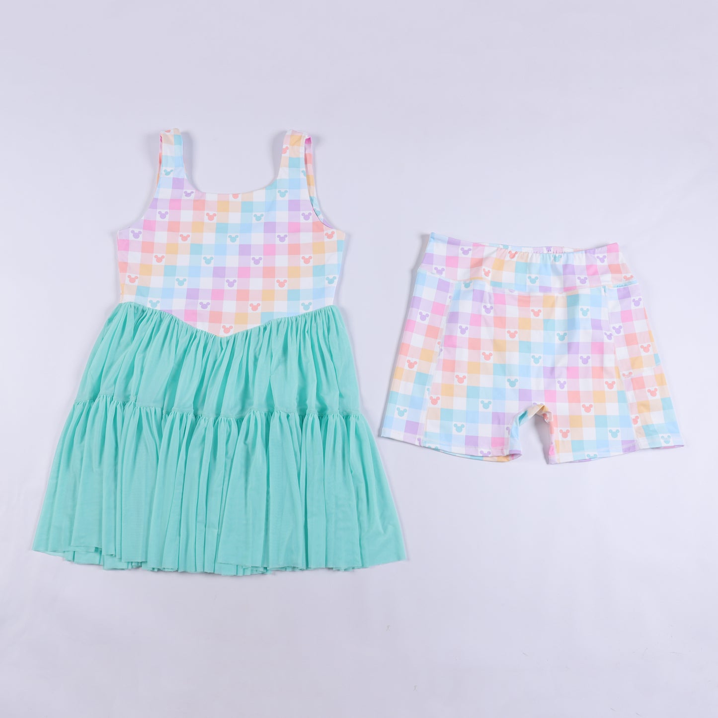 Magical Pastel Gingham Tutu Dress