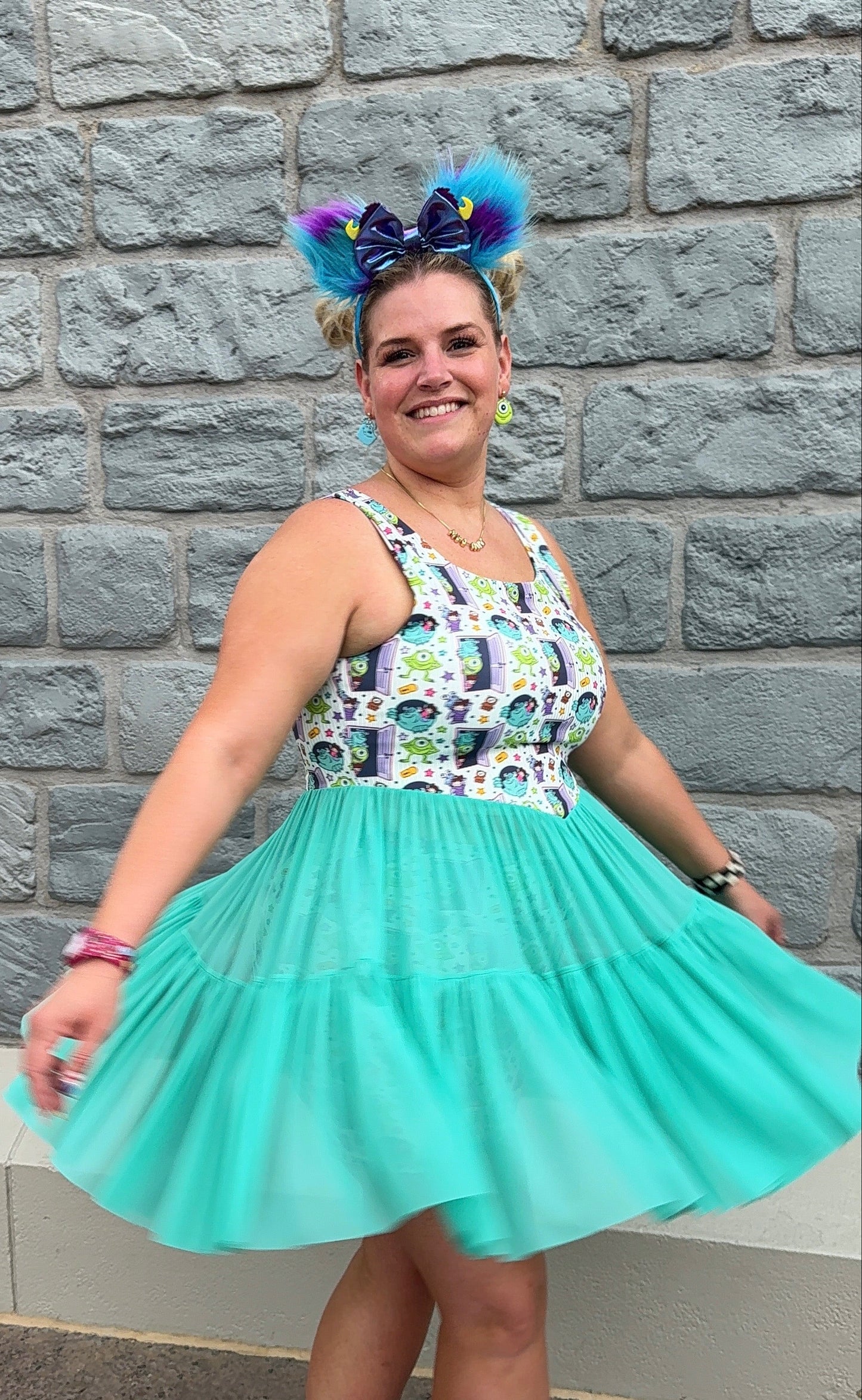 Magical Monsters Movie Mesh Tutu Athletic Dress