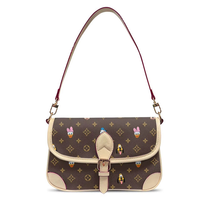 Magical Luxe Brown Main Street Monogram Envelope Satchel Bag *SHIPS END OF JULY*