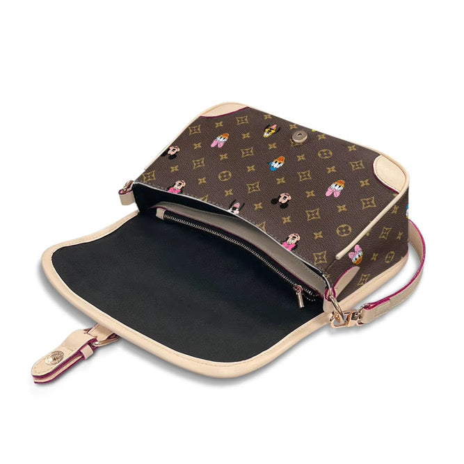 Magical Luxe Brown Main Street Monogram Envelope Satchel Bag *SHIPS END OF JULY*