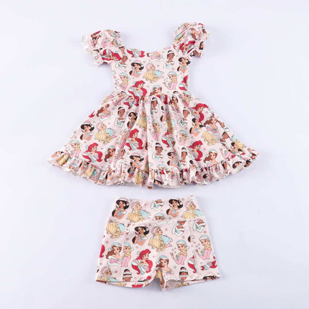 PREORDER Magical Holiday Princess Puff Sleeve Athletic Dress *SHIPS MID OCTOBER*