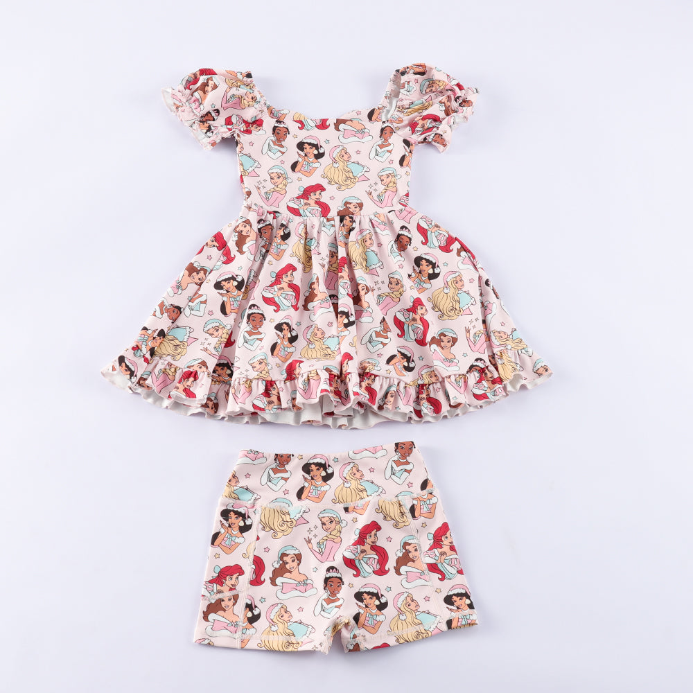 PREORDER Magical Holiday Princess Puff Sleeve Athletic Dress *SHIPS MID OCTOBER*