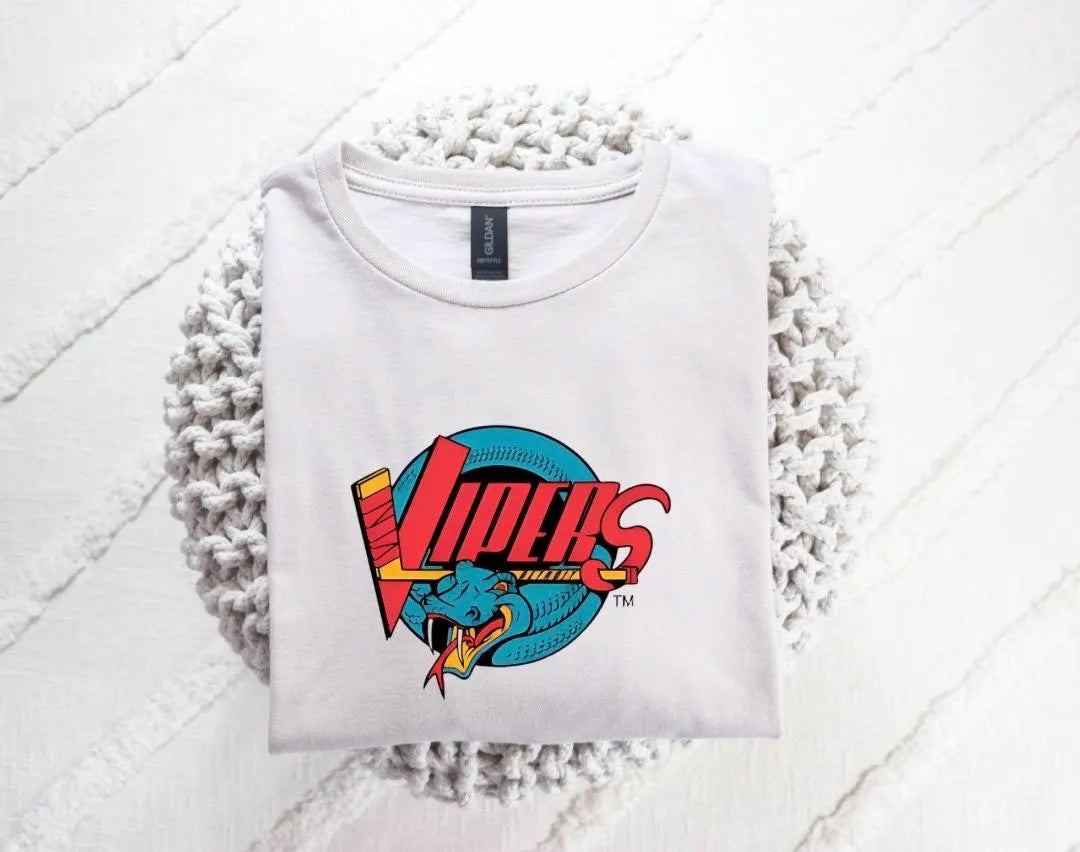 Detroit Vipers Vintage Style 90's Hockey T-shirt