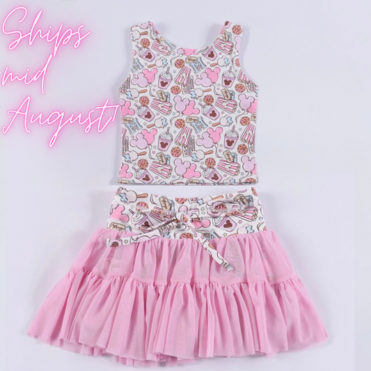 Magical Park Snacks Girls Tutu Athletic Set *SHIPS MID AUGUST*