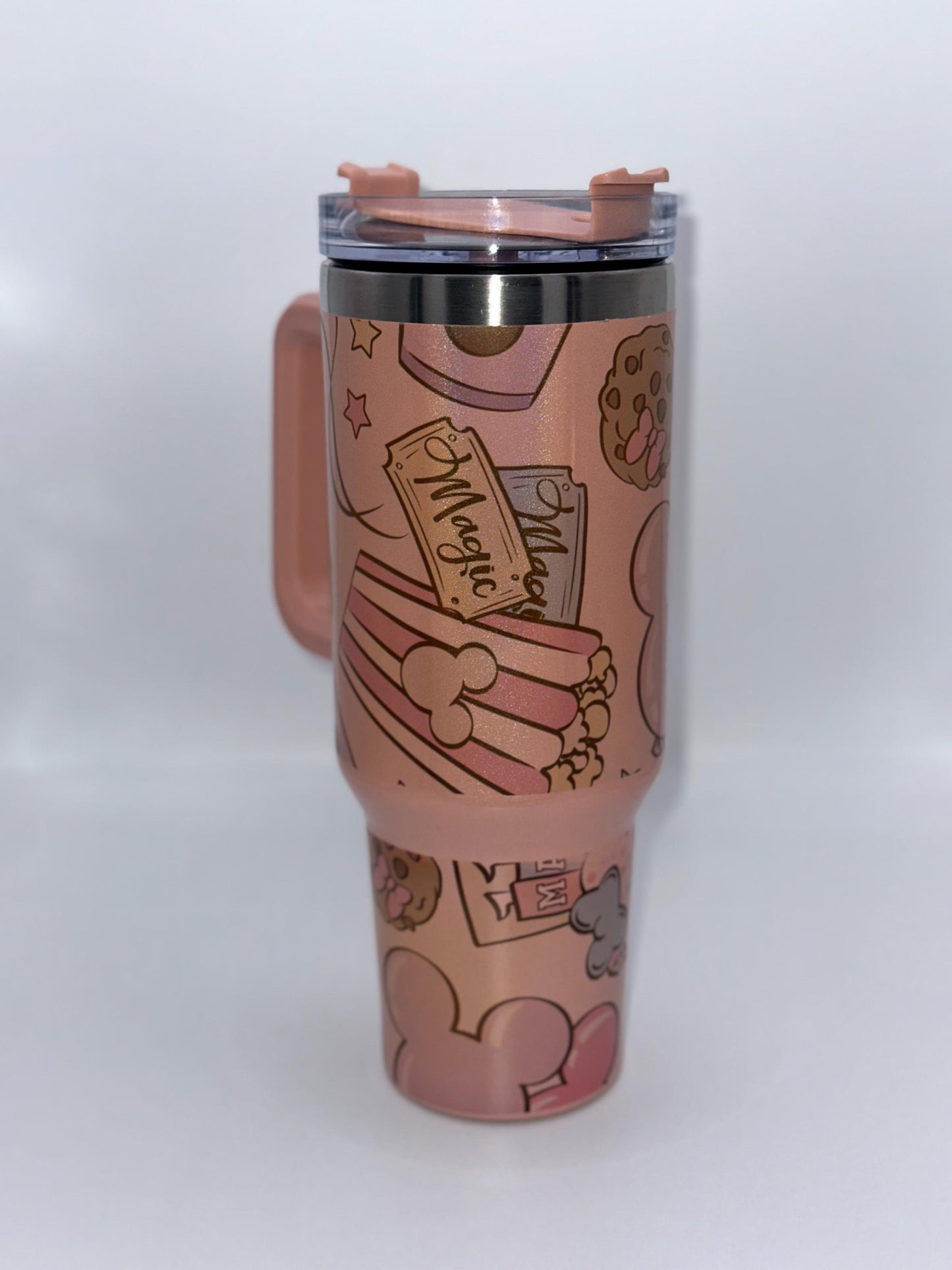 40oz Stanley Dupe Magical Park Snacks Customized  Tumbler, Theme Park Tumbler, Stainless Steel Insulated